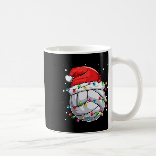Taza De Café Navidades Voleibol Navidad Santa Gorra Deportiva B (Derecha)