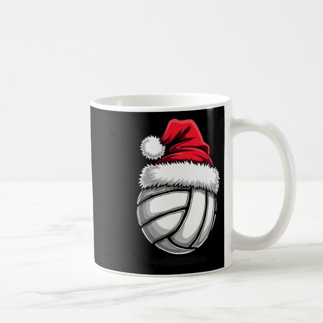 Taza De Café Navidades Voleibol Santa Hat 3 (Derecha)