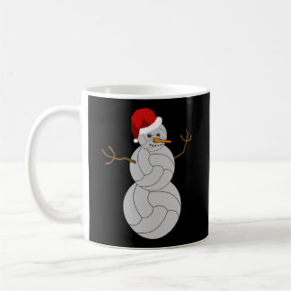 Taza De Café Navidades Voleibol Shirt Volleybal Snowman Long