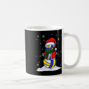 Taza De Café Navidades Voleibol Snowman Navidad Voleibol deport