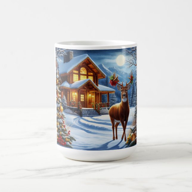 Taza De Café Navidades/Winter Deer Lodge (Centro)