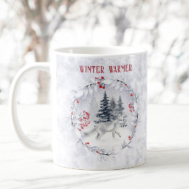 Taza De Café Navidades Winter Snow Arctic Fox Name