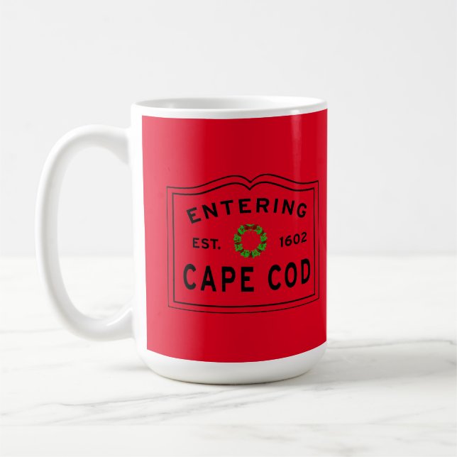 Taza De Café Navidades Wreath entrando en Cape Cod (Izquierda)