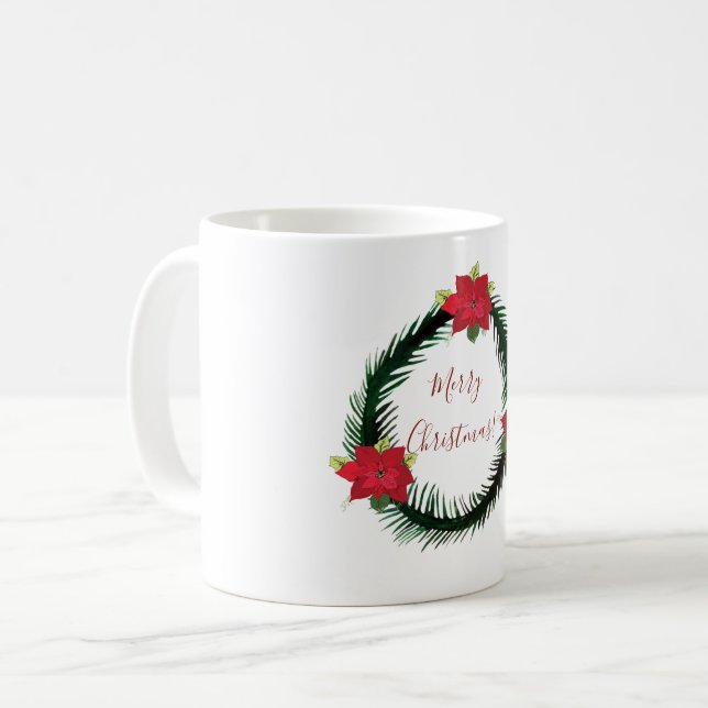 Taza De Café Navidades Wreath Mug (Anverso izquierdo)