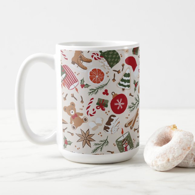 Taza De Café Navidades y especias acogedores (Con donut)