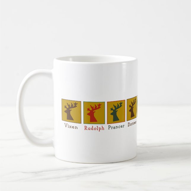 Taza De Café Navidades y renos elegantes personalizados de Sant (Izquierda)