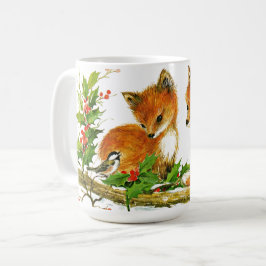 Taza De Café Navidades zorras vacaciones en el país