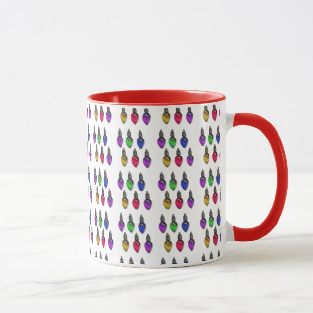 Taza de café navideña con luces de Navidad (Derecha)