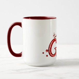 Taza de café navideña de caña de caramelo roja Gif