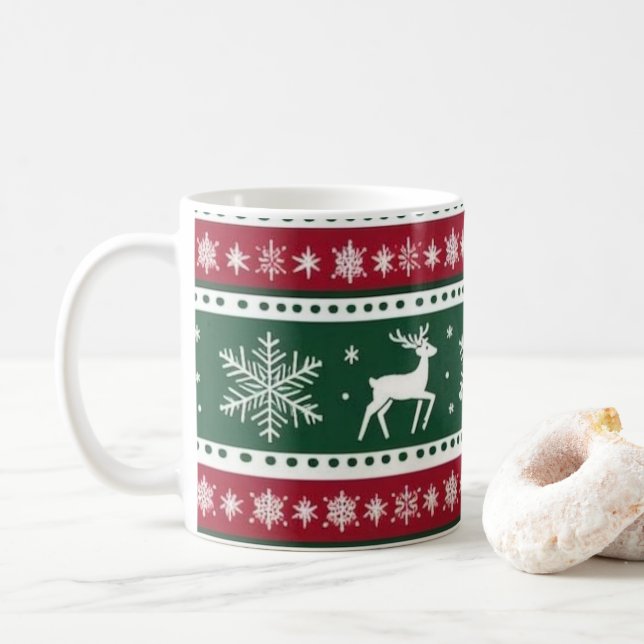 Taza de café Navideña Roja (Con donut)