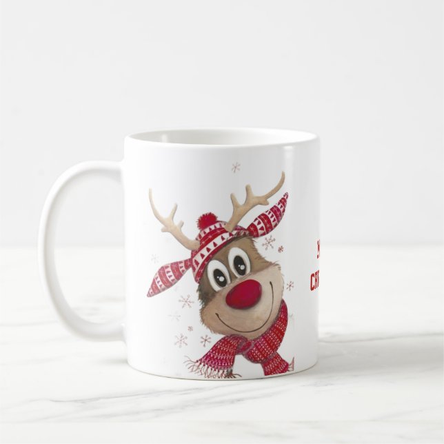 Taza de café navideña roja (Izquierda)