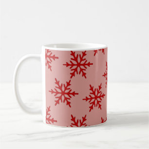 Taza de café Navideña Rosa y Roja
