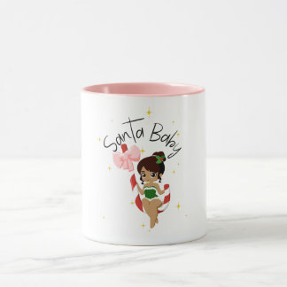 Taza de café navideña Santa Baby Cute