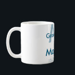 Taza De Café Navy azul groomsman nombre letra fecha masculino p<br><div class="desc">diseño</div>