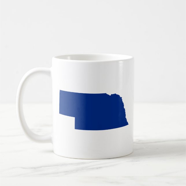 Taza De Café Nebraska en azul (Izquierda)