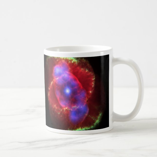 Taza De Café Nebulosa de ojos de gato resplandeciente (Derecha)