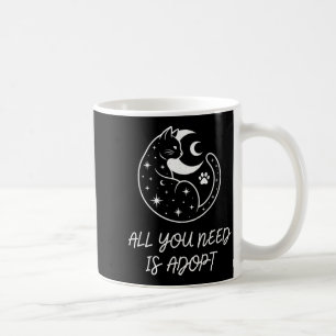 Taza De Café Necesidad es Adoptar Gato Divertido Amante Gato Li