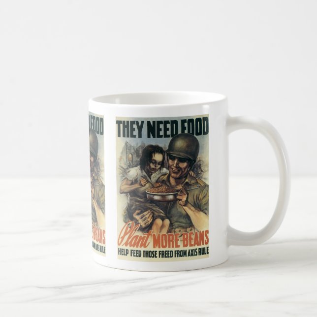 Taza De Café Necesitan comida ~ Plantar más frijoles (Derecha)