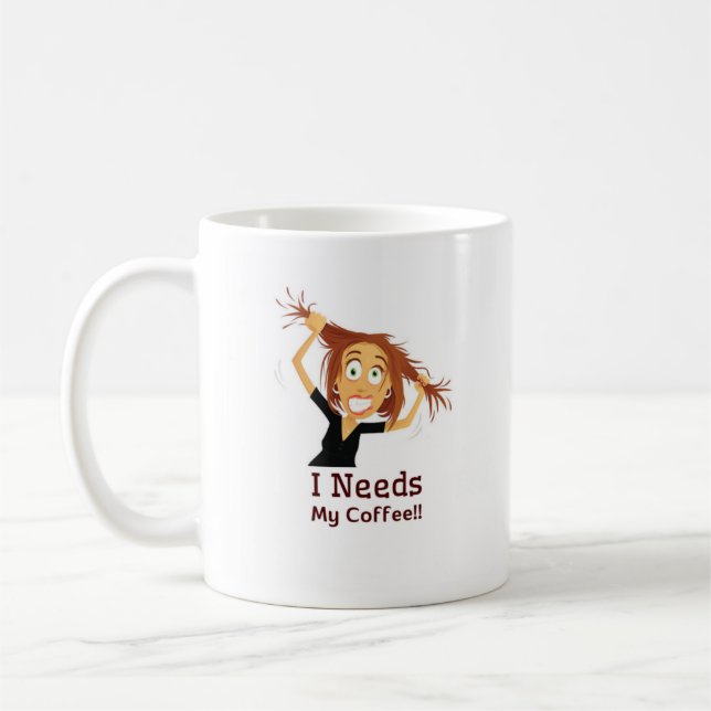 Taza De Café ¡Necesito Café! (Izquierda)