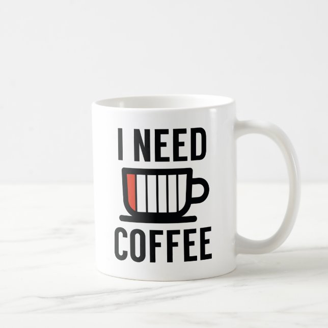 Taza De Café Necesito Café (Derecha)