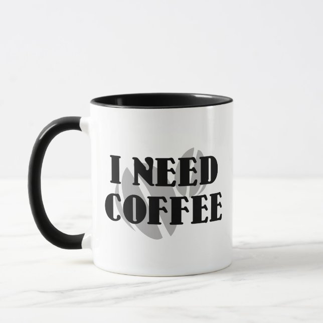 Taza de café Necesito café (Izquierda)