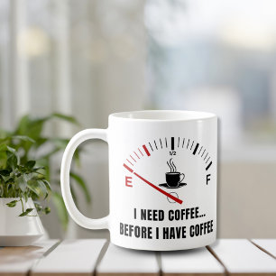 Taza De Café Necesito Café Antes Del Café - Meter