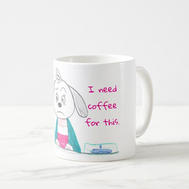 Taza De Café Necesito café para esto. (Anverso derecho)