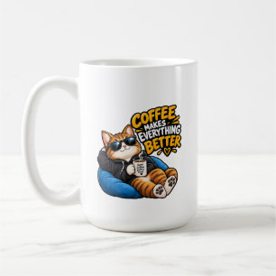 Taza De Café Necesito café para fingir que me gustan las person