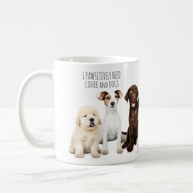 Taza De Café Necesito café y perros (Izquierda)