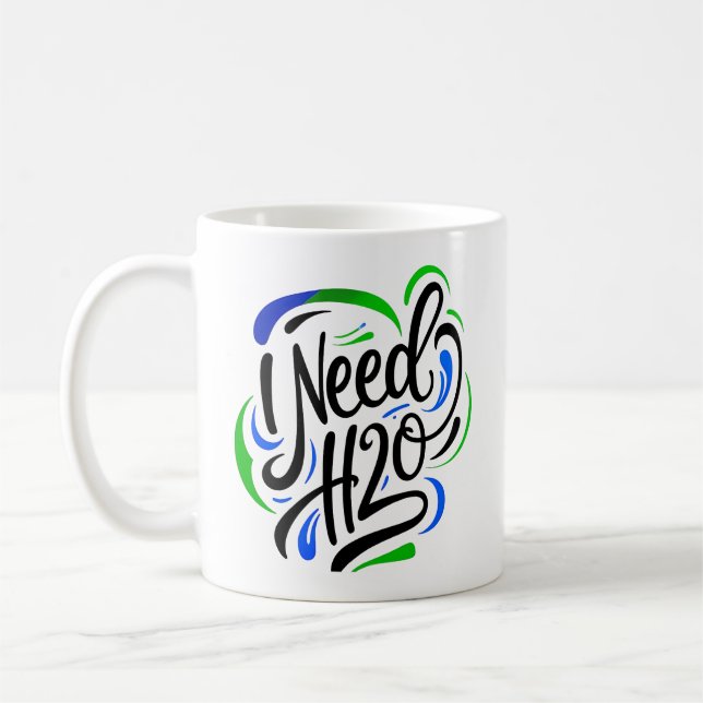 Taza De Café Necesito el guión H2O (Izquierda)