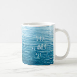 Taza De Café NECESITO EL MAR de la VITAMINA - asalte con el