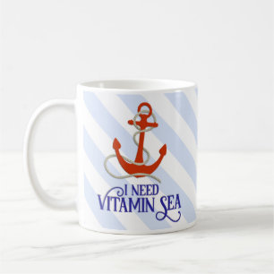 Taza De Café "Necesito el mar de la vitamina" Náutico-Temátic