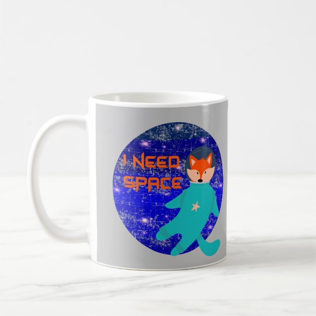 Taza De Café Necesito el zorro galaxico astronauta espacial (Izquierda)