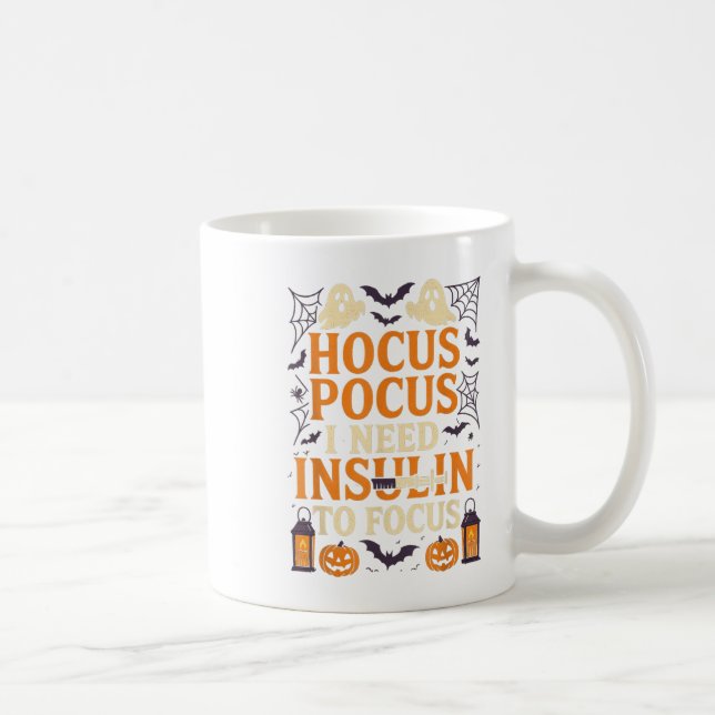 Taza De Café Necesito Insulina Para Enfocar Soky Halloween (Derecha)
