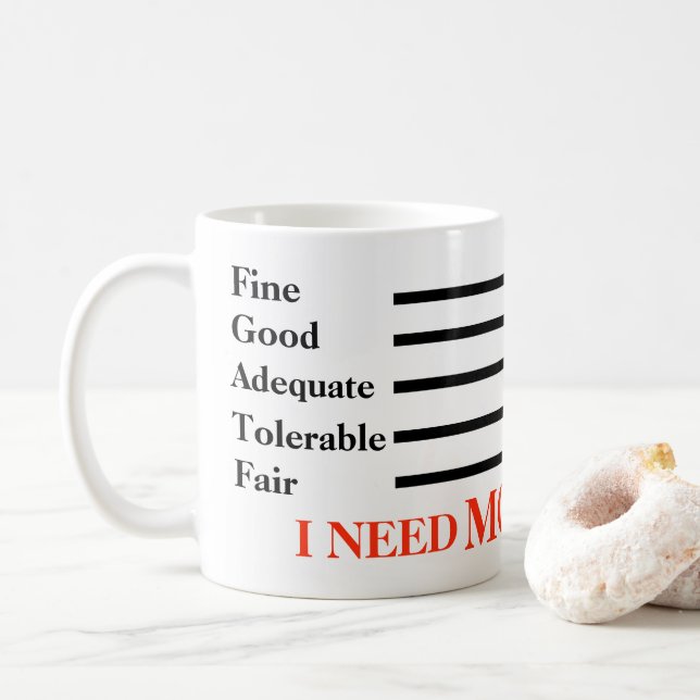Taza De Café Necesito más café (Con donut)