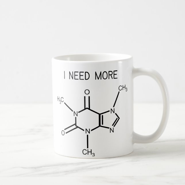 Taza De Café Necesito más cafeína (Derecha)