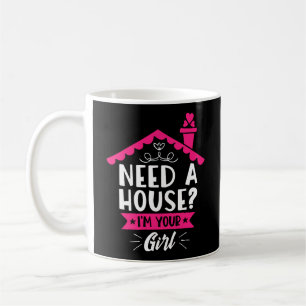 Taza De Café Necesito una casa, soy tu Chica agente inmobiliari