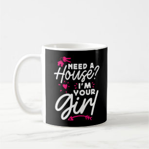 Taza De Café Necesito una casa, soy tu Chica, casa de claves in