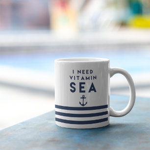 Taza De Café Necesito Una Cita De Anclaje De La Marina De Vitam