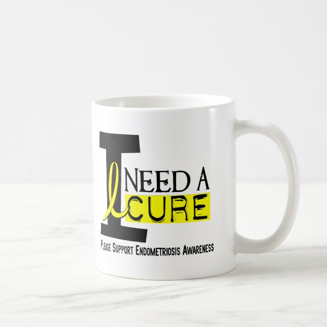 Taza De Café Necesito una endometriosis de la curación 1 (Derecha)