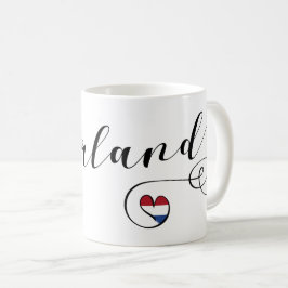 Taza De Café Nederland Heart Mug, Países Bajos