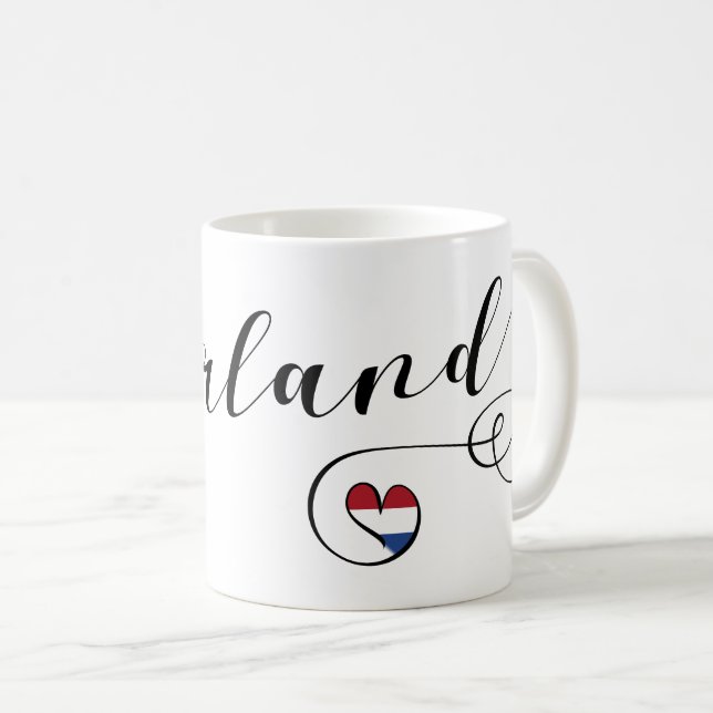 Taza De Café Nederland Heart Mug, Países Bajos (Anverso derecho)