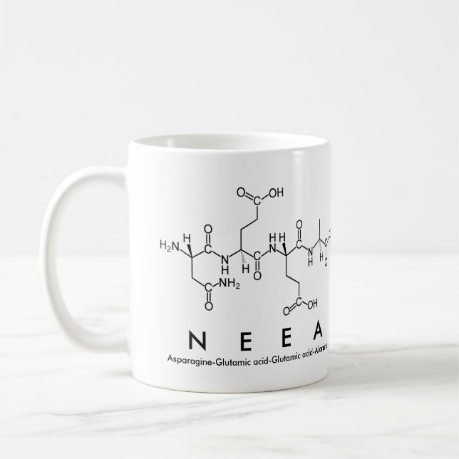 Taza De Café Neea peptide name mug (Izquierda)