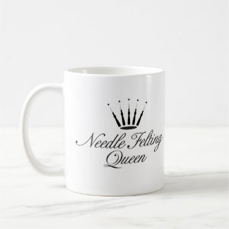 Taza De Café Needle felting queen mug