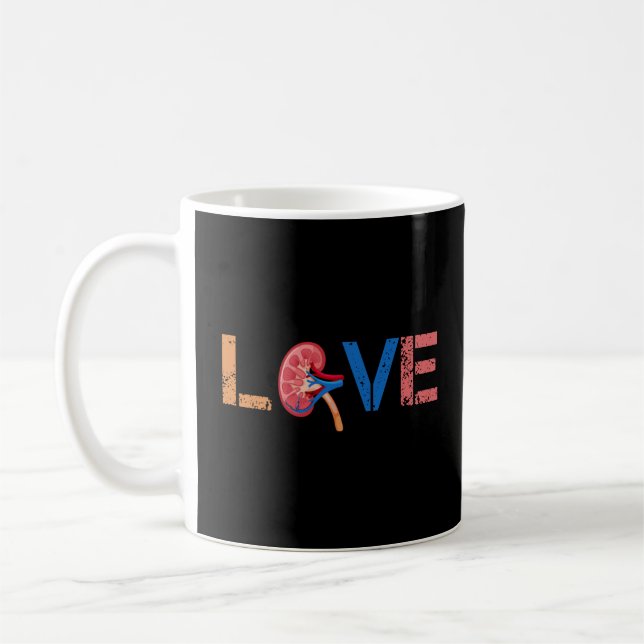 Taza De Café Nefrología de órganos riñones de amor (Izquierda)