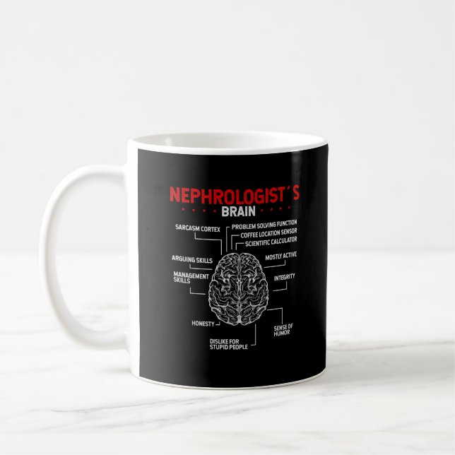 Taza De Café Nefrología Médica Bravo Cirujano de Riñón Tecnolog (Izquierda)