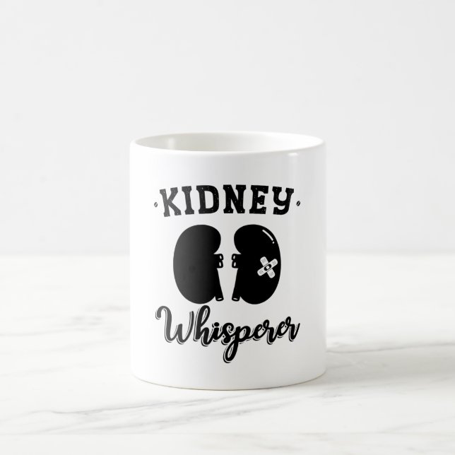 Taza De Café Nefrología Tech Riñon Whisperer Enfermera de diáli (Centro)