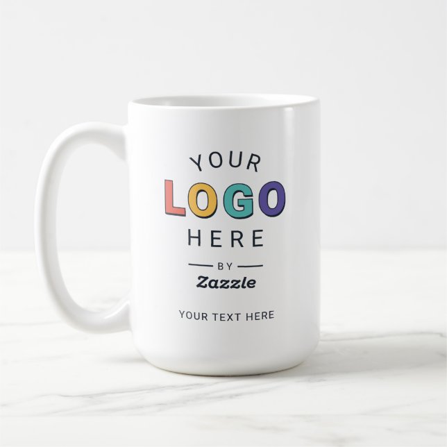 Taza De Café Negocio de Logotipo Personalizado (Izquierda)