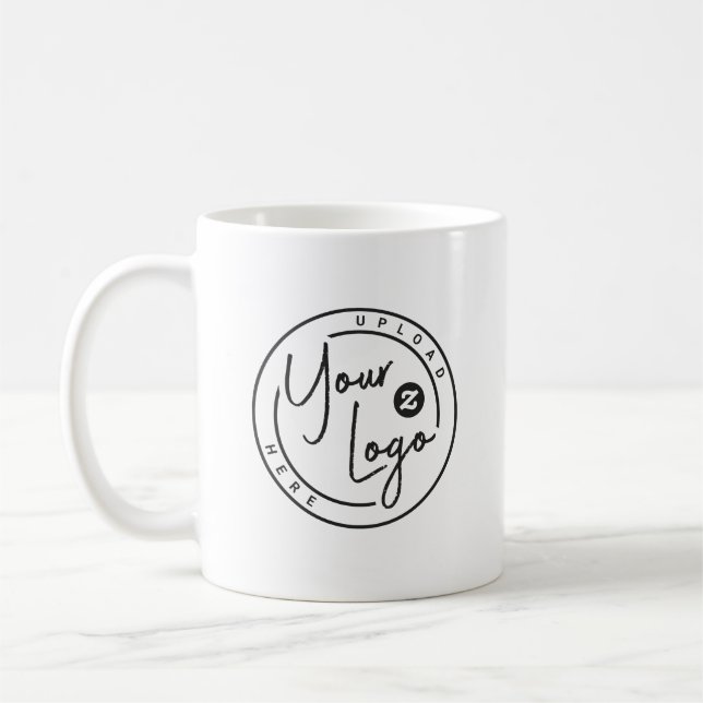 Taza De Café Negocio de Logotipo Personalizado (Izquierda)