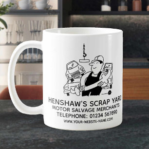 Taza De Café Negocio de patio de salvamento de motores Promocio